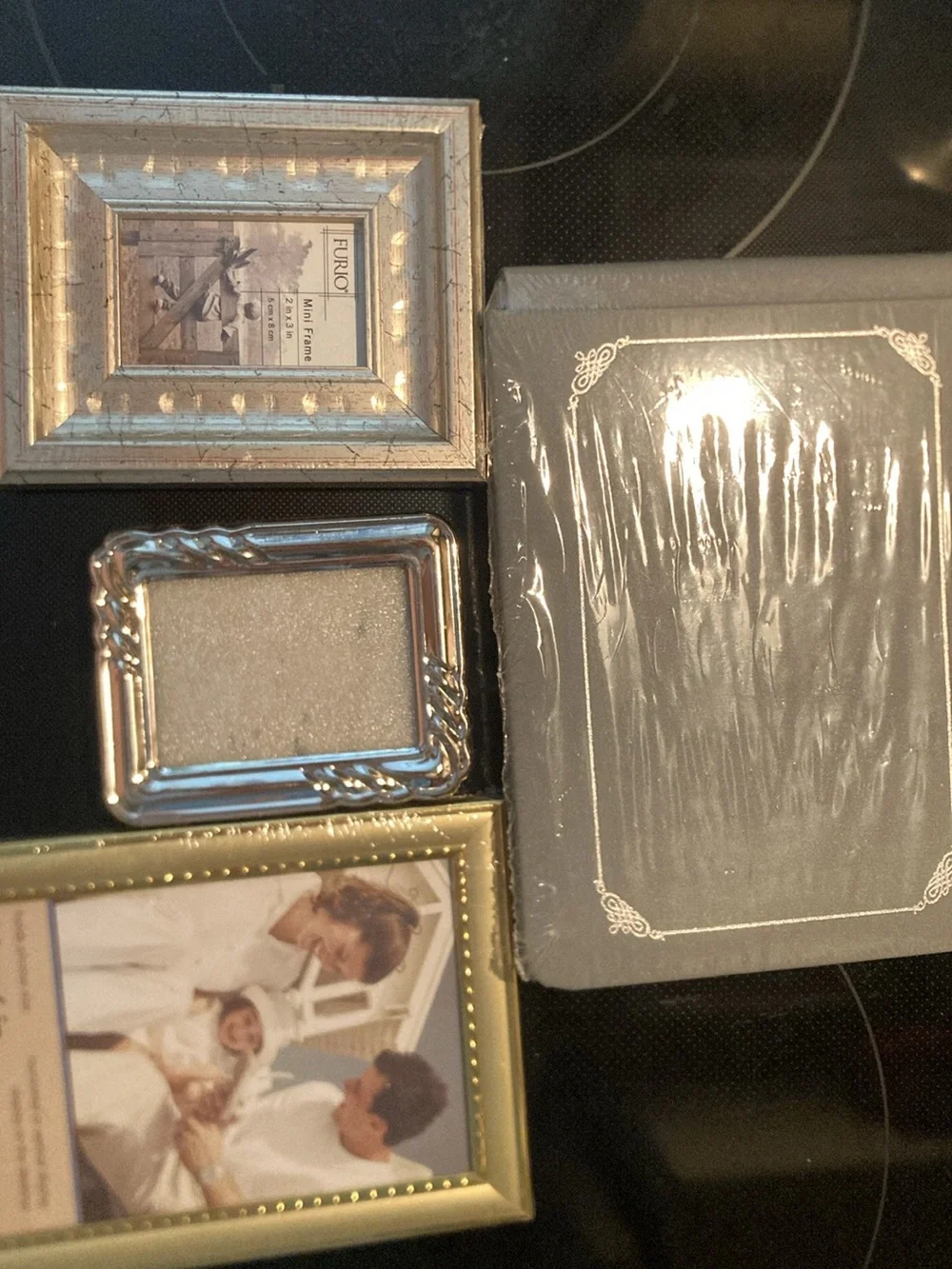 Silver & gold Decorative Picture Frames Set -includes photo album